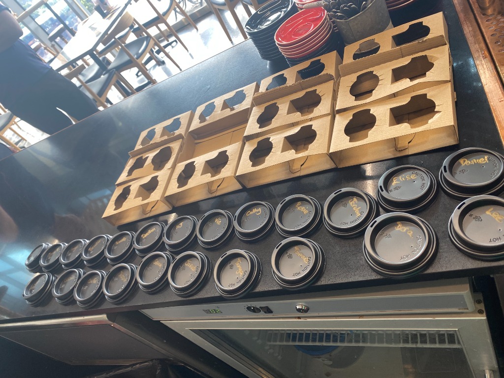 Takeaway Coffee Preps & Corporate Orders